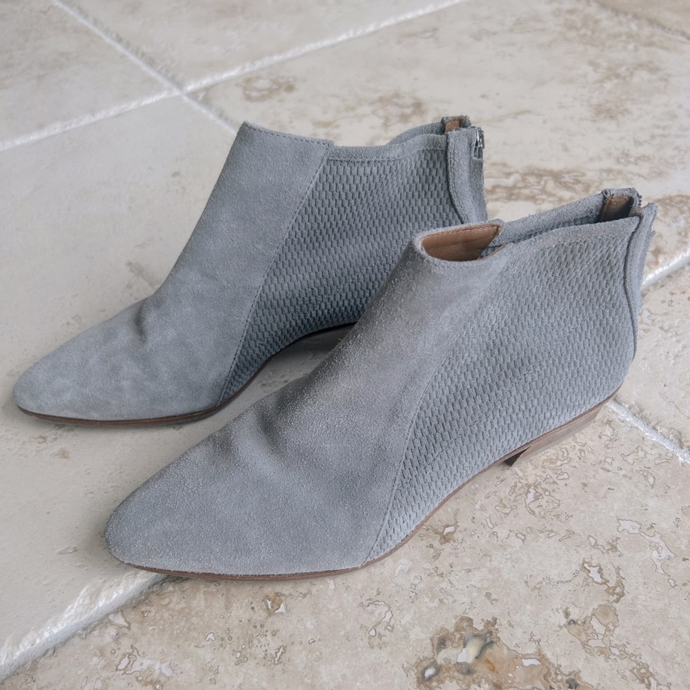 Aquatalia Vero Cuoio suede booties.